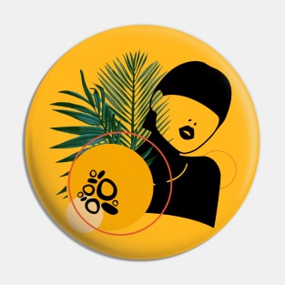 Abstract Woman with Real Lives Pin