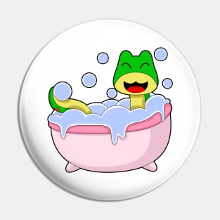 Snake Bathe Bathtube Pin