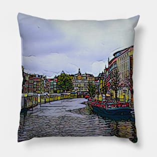 Evening at Amsterdam Pillow