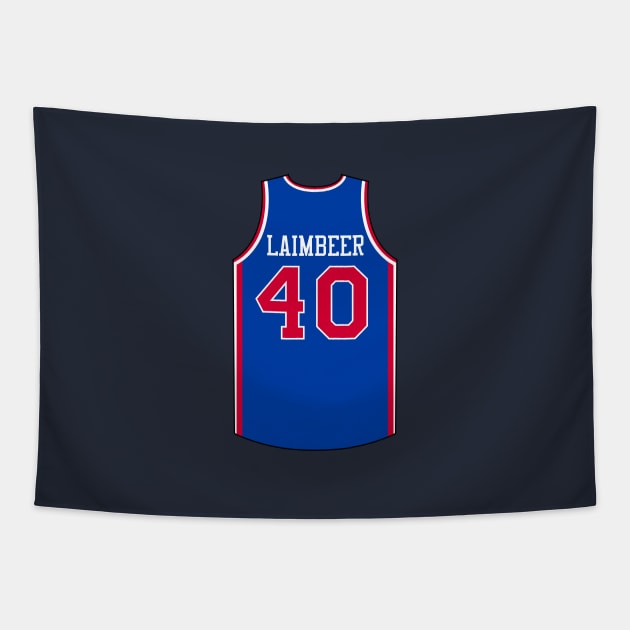 Bill Laimbeer Detroit Jersey Qiangy Tapestry by qiangdade