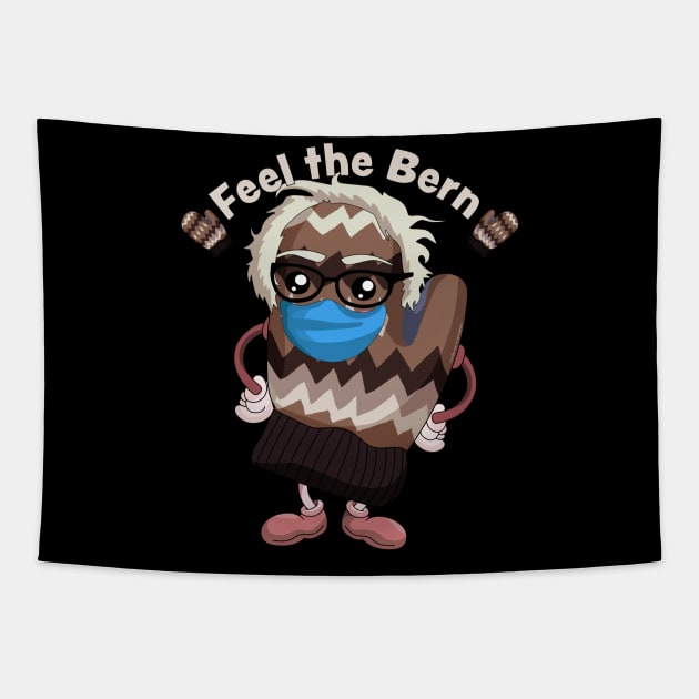 Bernie Sanders Knitted Mitten Feel The Bern Tapestry by OrangeMonkeyArt