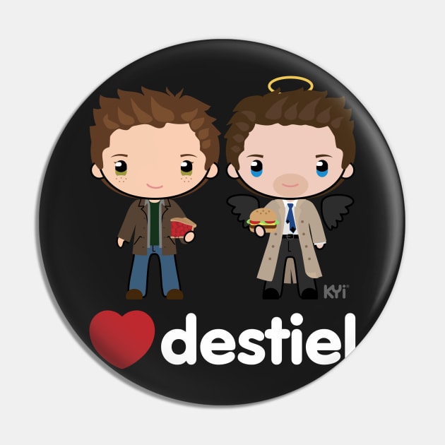 Love Destiel - Supernatural Pin by KYi