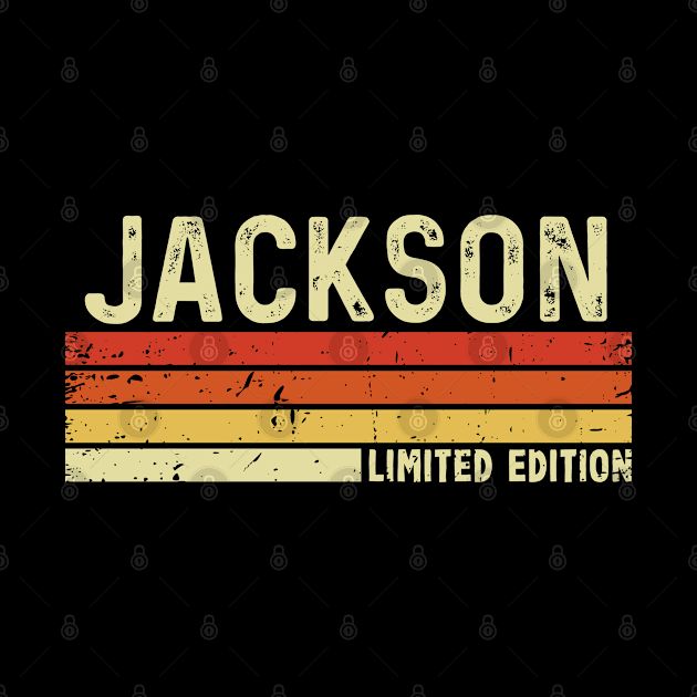 Jackson First Name Vintage Retro Gift For Jackson by CoolDesignsDz