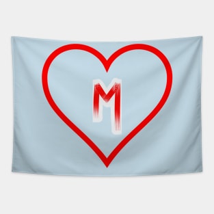 The letter m love t shirt Tapestry