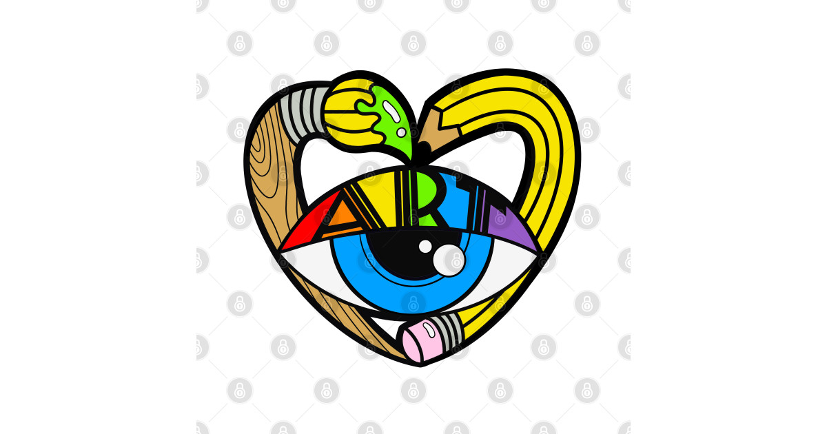 Eye Heart Art Art Teachers TShirt TeePublic