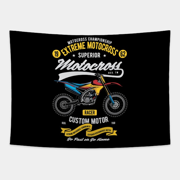 Extreme Motorcross Tapestry by Hudkins