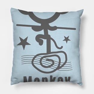 Monkey King - Grey Pillow