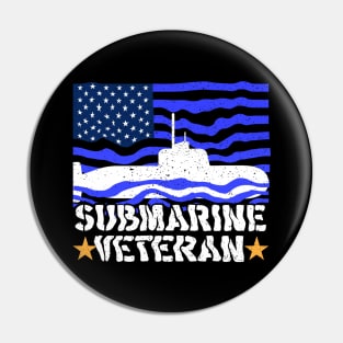 Submarine veteran USA American hero veterans day Pin