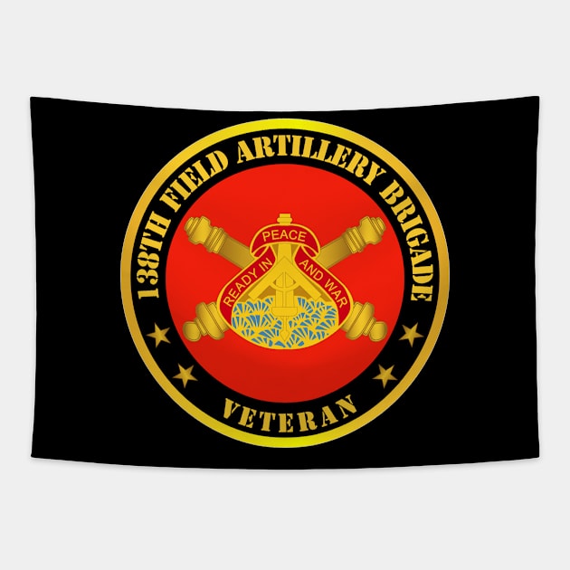 138th Field Artillery Bde DUI w Branch - Veteran Tapestry by twix123844