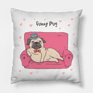 Relax pug Pillow