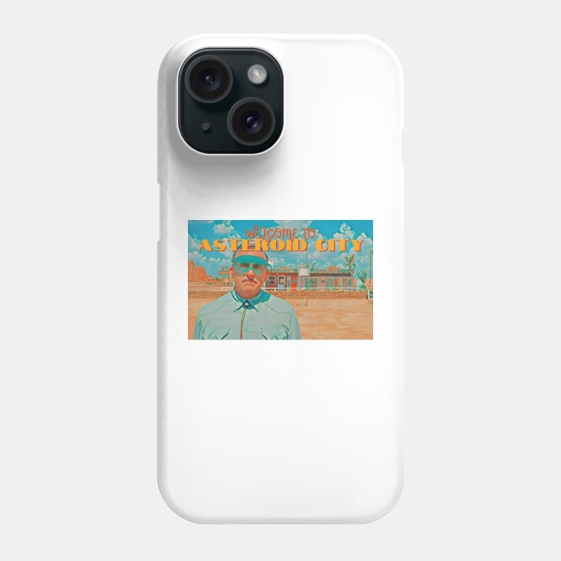 Asteroid City Postcard Motel Manager Phone Case by Chelsea Seashell