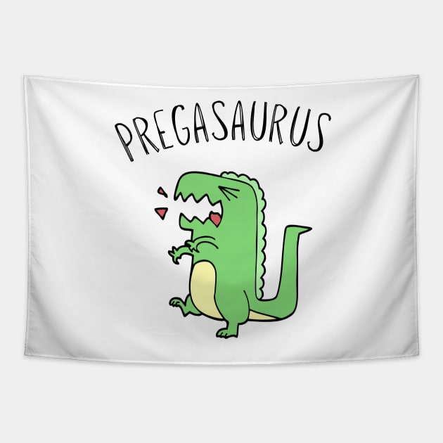 Pregasaurus rex Mom To Be Funny Pregnancy Pregnant Woman Tapestry by yassinebd