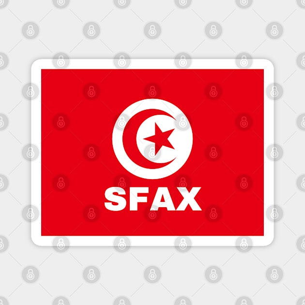 Sfax City in Tunisian Flag Magnet by aybe7elf