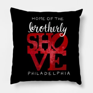 Brotherly Shove - White Text Pillow