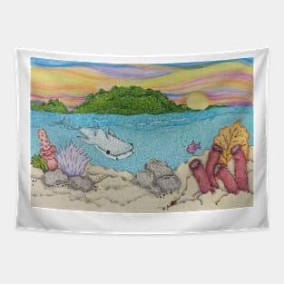 Ocean paradise Tapestry