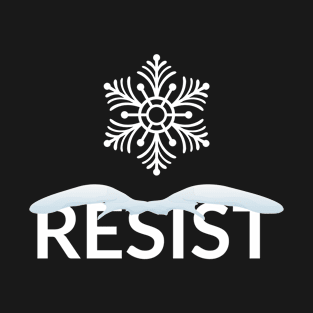 Resist Snowflake Light Lettering T-Shirt