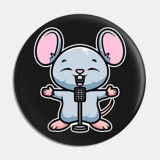 Mouse Sing Karaoke Kids Kawaii Neko Anime graphic Pin