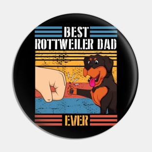 Rottweiler Dog And Daddy Hand To Hand Best Rottweiler Dad Ever Dog Father Parent July 4th Day Pin