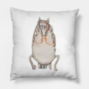 Cursed Medieval Horse Pillow