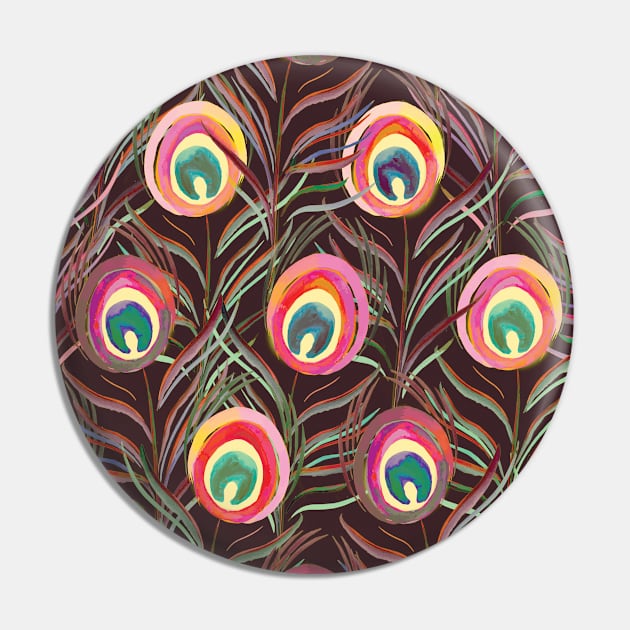 Maximalist peacock Pin by illaberekdesign