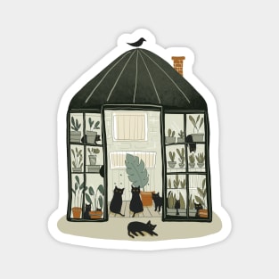 Cats in the Greenhouse Magnet