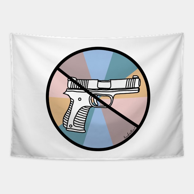 No Guns Tapestry by Loukritia357