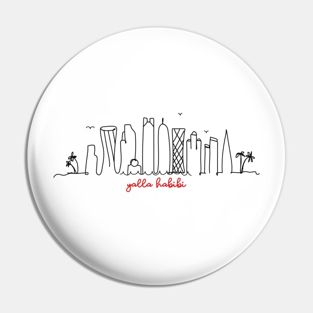 Doha Skyline - in one line - yalla habibi Pin by habibitravels