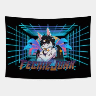 Vaporwave TechieJunk Tapestry