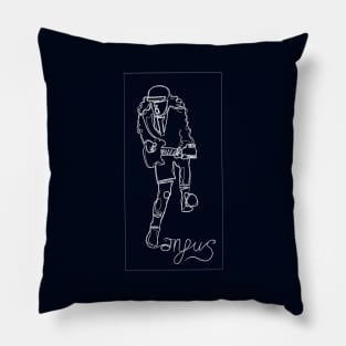 Angus lineart (Blue) Pillow