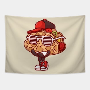 Cute Cool Taco Cartoon Tapestry