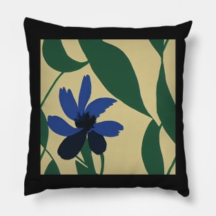 Beautiful Stylized Blue Flowers, for all those who love nature #201 Pillow