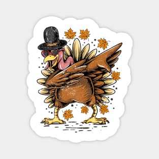 Dabbing Turkey Thanksgiving Day Funny Dab Magnet