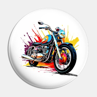 motorcycle with pop art style Pin