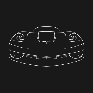 C6 Chevrolet Corvette - front stencil, white T-Shirt