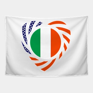 Irish American Multinational Patriot Flag (Heart) Tapestry