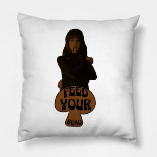 Feed Your Head (Black and Brown) Pillow