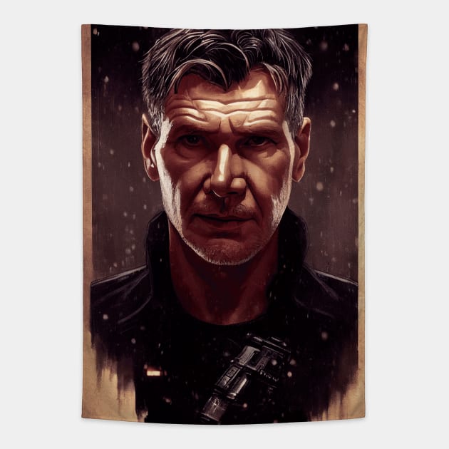 Rick Deckard - Blade Runner Tapestry by NeonOverdrive