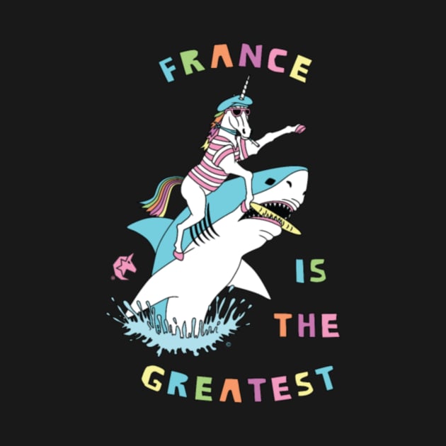 France Is The Greatest Unicorn Riding Shark by Xizin Gao