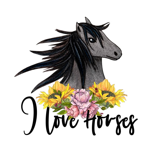 I Love Horses by Designs by Ira