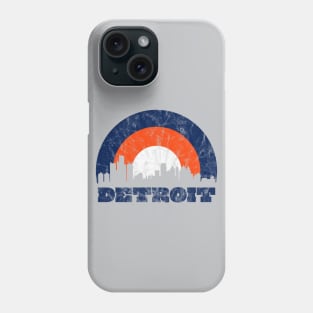 Detroit Vintage Sunrise - Baseball Colors Phone Case