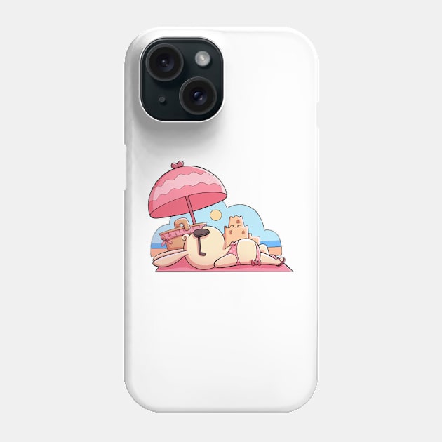 Bikini Beach Bunny Phone Case by PaperRain