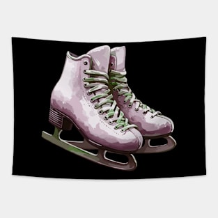 Pink Ice Skating Boots Tapestry