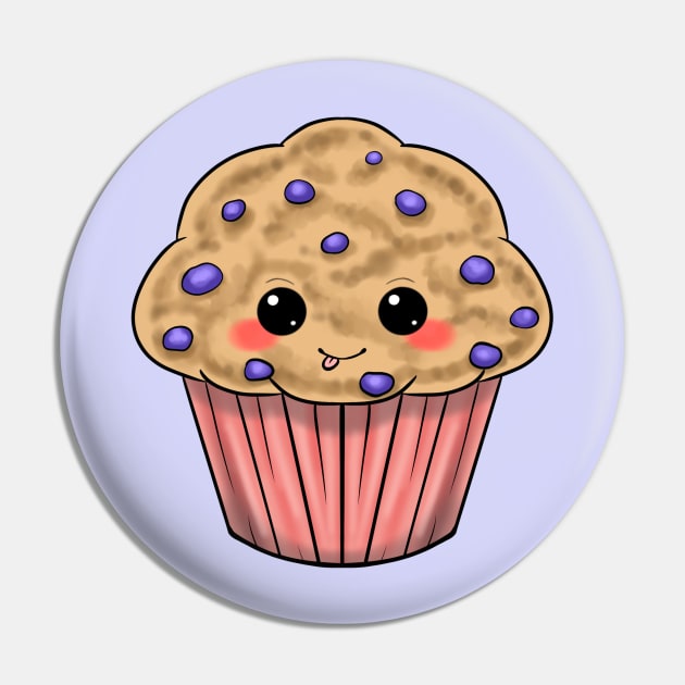 Cute Blueberry Muffin Pin by rvkhart