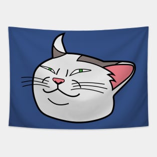 Smug Cat Meme Face Tapestry