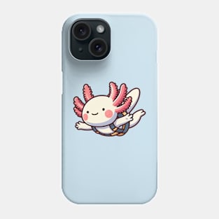 Cute axolotl Skydiving Phone Case