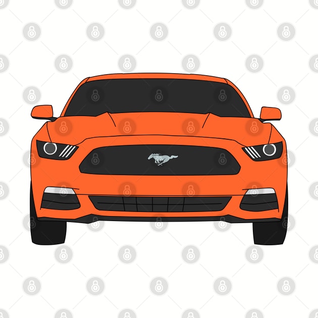 Ford Mustang Front End Competition Orange by Jessimk