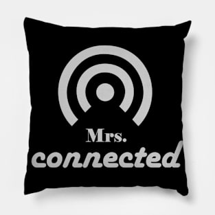 Couple valentine wifi and hotsopt woman T-Shirt Pillow