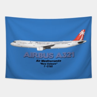 Airbus A321 - Air Méditerranée "New Colours" Tapestry