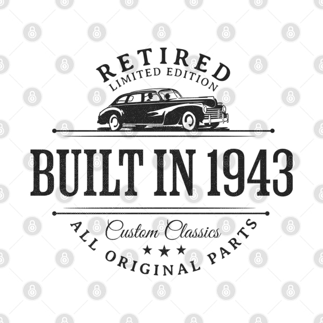 1943 Retired Parts Retirement Birthday by Contentarama