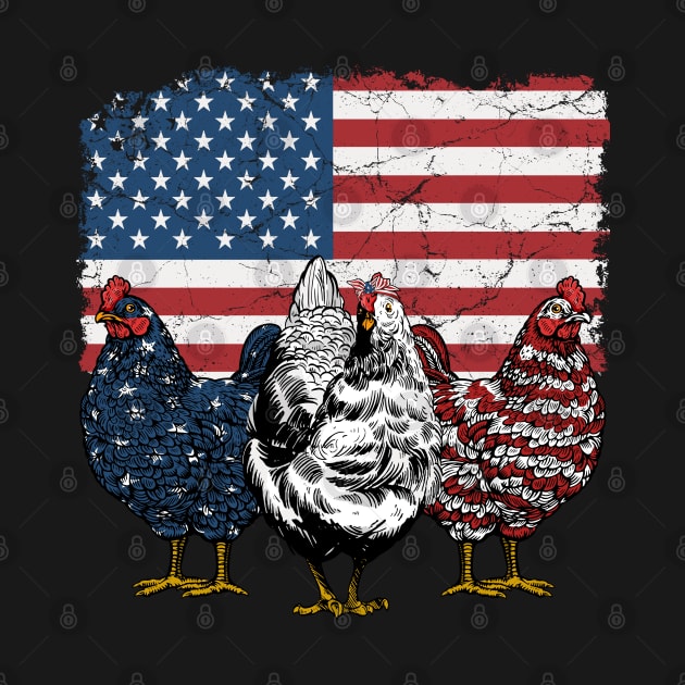 Chicken America Flag 4th of July by neonatalnurse